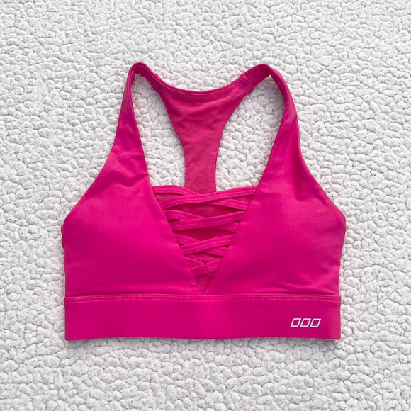 Lorna Jane Hot Pink Stand Out Sports Bra - Picture 3 of 7